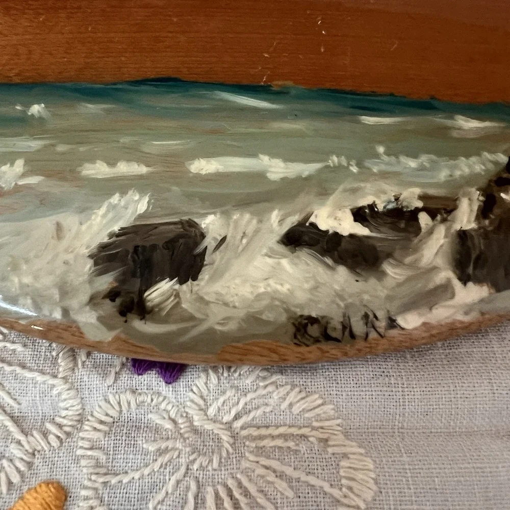 Set of 2 Myrtlewood Sea Bird Sea Gull Handpainted 10
